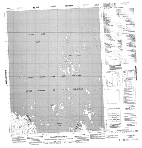 066M16 Flagstaff Island Canadian topographic map, 1:50,000 scale