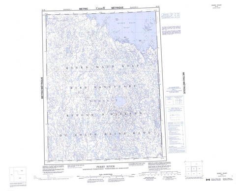 066M Perry River Canadian topographic map, 1:250,000 scale