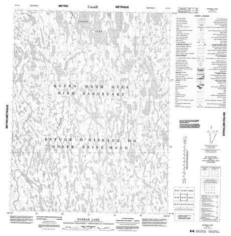 066N01 Karrak Lake Canadian topographic map, 1:50,000 scale