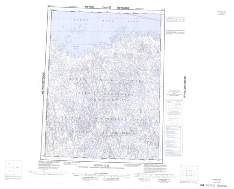 066N Ogden Bay Canadian topographic map, 1:250,000 scale