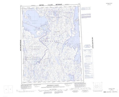 066P Sherman Basin Canadian topographic map, 1:250,000 scale