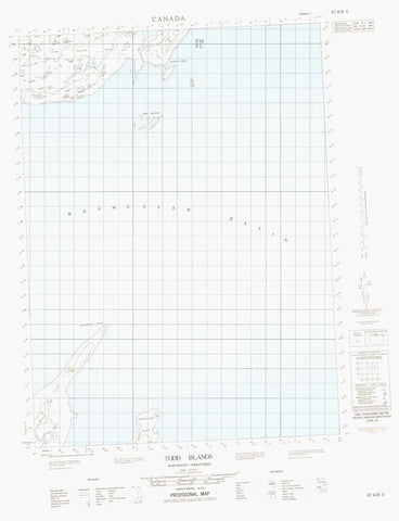 067A08E Todd Islands Canadian topographic map, 1:50,000 scale