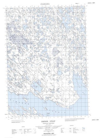 067A10E Simpson Strait Canadian topographic map, 1:50,000 scale