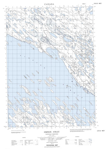 067A10W Simpson Strait Canadian topographic map, 1:50,000 scale