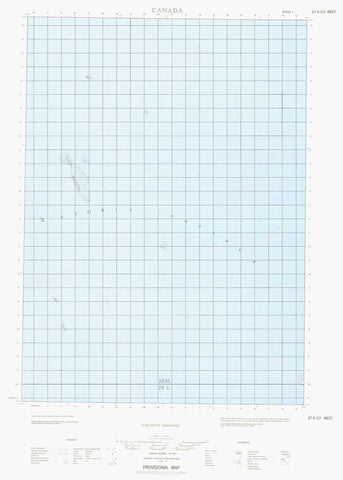 067A12W No Title Canadian topographic map, 1:50,000 scale