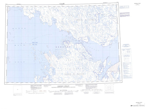 067A Simpson Strait Canadian topographic map, 1:250,000 scale