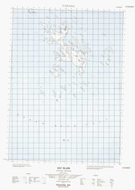 067B08W Hat Island Canadian topographic map, 1:50,000 scale