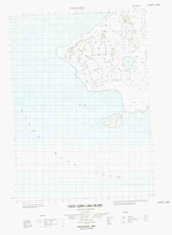 067B11E West Jenny Lind Island Canadian topographic map, 1:50,000 scale