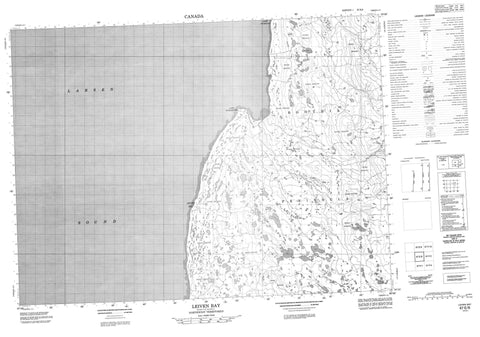 067E08 Leiven Bay Canadian topographic map, 1:50,000 scale