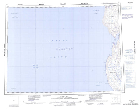 067E Pasley Bay Canadian topographic map, 1:250,000 scale