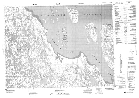 067F12 Cloette Island Canadian topographic map, 1:50,000 scale