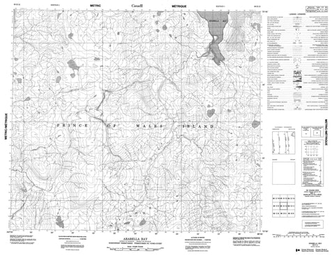 068D12 Arabella Bay Canadian topographic map, 1:50,000 scale