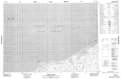 068E03 Krabbe Point Canadian topographic map, 1:50,000 scale