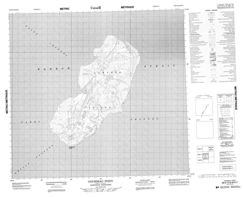 068E10 Gourdeau Point Canadian topographic map, 1:50,000 scale