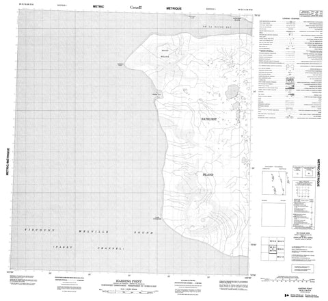 068G01 Harding Point Canadian topographic map, 1:50,000 scale