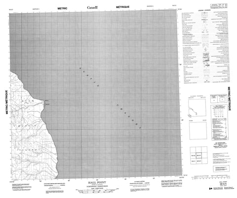 068G05 Hall Point Canadian topographic map, 1:50,000 scale