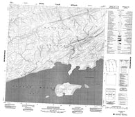 068G10 Bradford Island Canadian topographic map, 1:50,000 scale