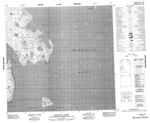 068H02 Mcdougall Sound Canadian topographic map, 1:50,000 scale