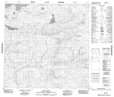 068H05 Misty River Canadian topographic map, 1:50,000 scale