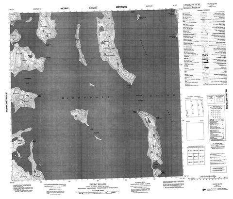 068H07 Truro Island Canadian topographic map, 1:50,000 scale