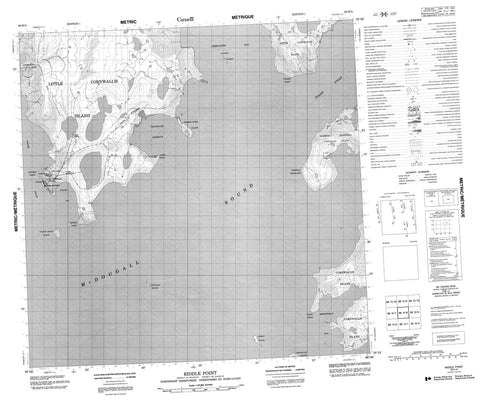 068H08 Riddle Point Canadian topographic map, 1:50,000 scale