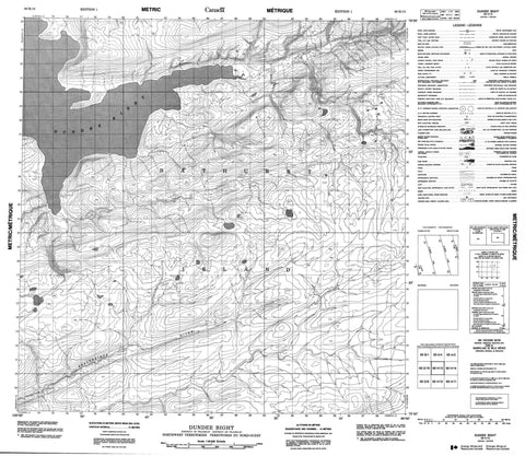 068H13 Dundee Bight Canadian topographic map, 1:50,000 scale