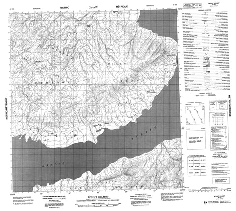 069B05 Mount Wilmot Canadian topographic map, 1:50,000 scale