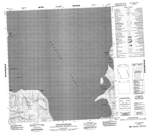 069B06 Cape Elphinstone Canadian topographic map, 1:50,000 scale