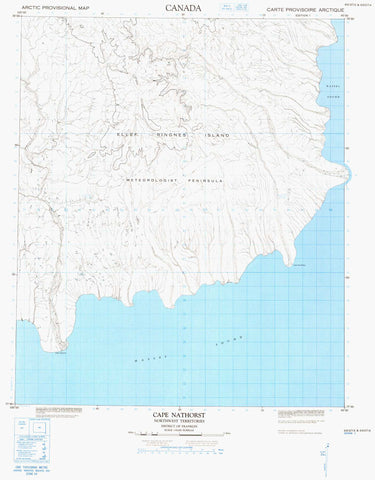 069D13 Cape Nathorst Canadian topographic map, 1:50,000 scale