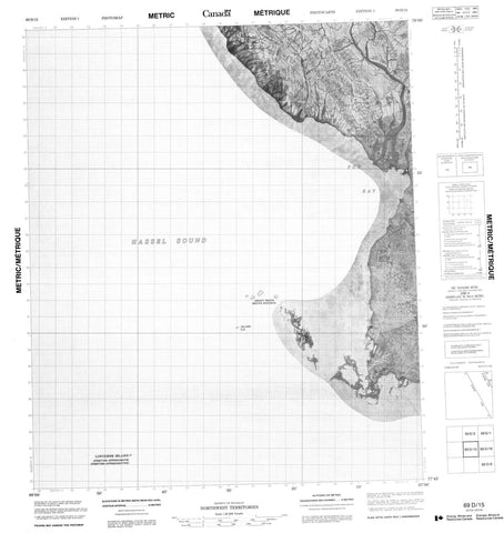 069D15 No Title Canadian topographic map, 1:50,000 scale