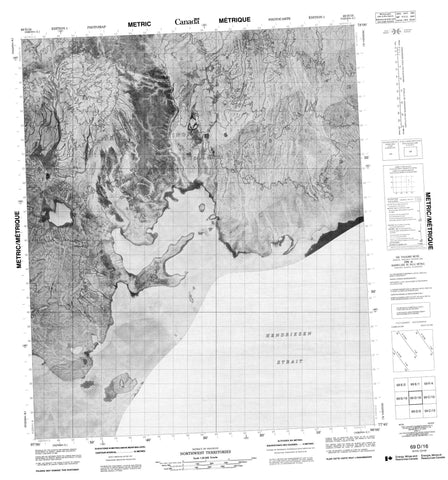 069D16 No Title Canadian topographic map, 1:50,000 scale