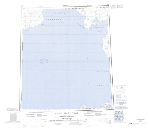 069D Cape Nathorst Canadian topographic map, 1:250,000 scale