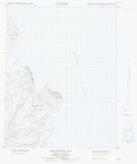 069E12 Helicopter Bay Canadian topographic map, 1:50,000 scale