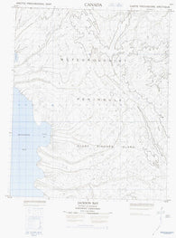 069F01 Jackson Bay Canadian topographic map, 1:50,000 scale