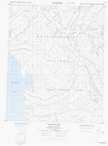 069F01 Jackson Bay Canadian topographic map, 1:50,000 scale