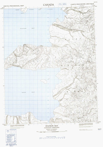 069F12 Station Bay Canadian topographic map, 1:50,000 scale