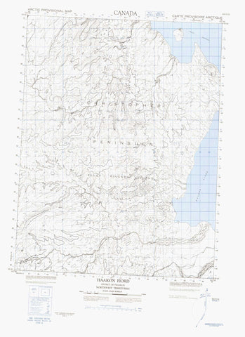 069F15 Haakon Fiord Canadian topographic map, 1:50,000 scale