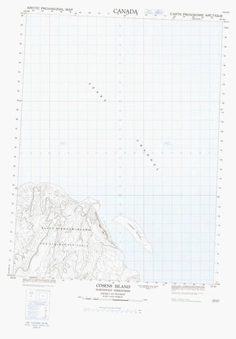 069G02 Cosens Island Canadian topographic map, 1:50,000 scale