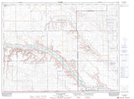 072E02 Calib Coulee Canadian topographic map, 1:50,000 scale