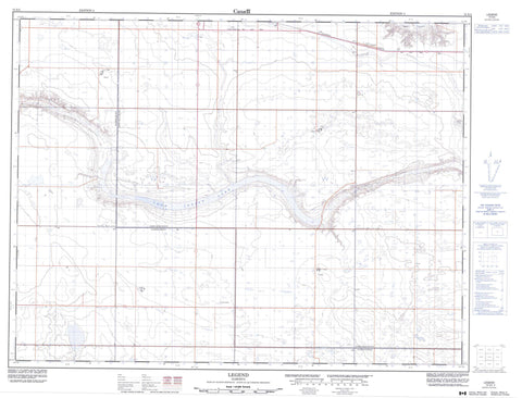 072E05 Legend Canadian topographic map, 1:50,000 scale
