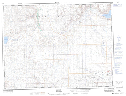 072F05 Consul Canadian topographic map, 1:50,000 scale
