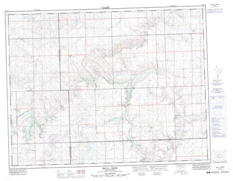 072F15 Skull Creek Canadian topographic map, 1:50,000 scale