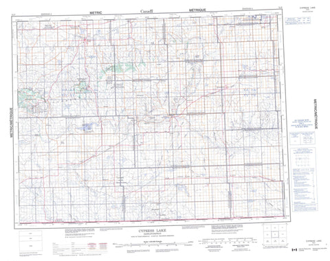 072F Cypress Lake Canadian topographic map, 1:250,000 scale