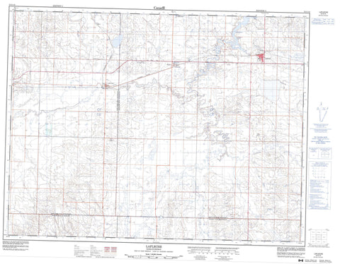 072G10 Lafleche Canadian topographic map, 1:50,000 scale