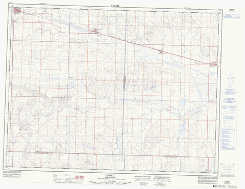 072G11 Ponteix Canadian topographic map, 1:50,000 scale