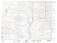 072H13 Mossbank Canadian topographic map, 1:50,000 scale