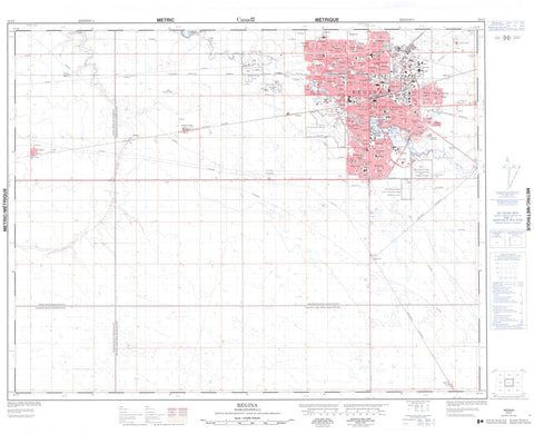 072I07 Regina Canadian topographic map, 1:50,000 scale