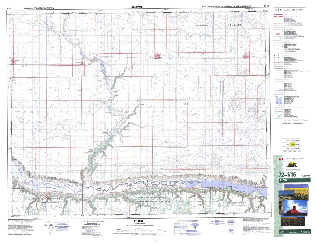 Buy Cupar topo map 072I16 – YellowMaps Map Store