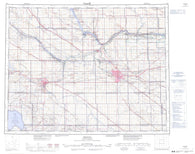 072I Regina Canadian topographic map, 1:250,000 scale