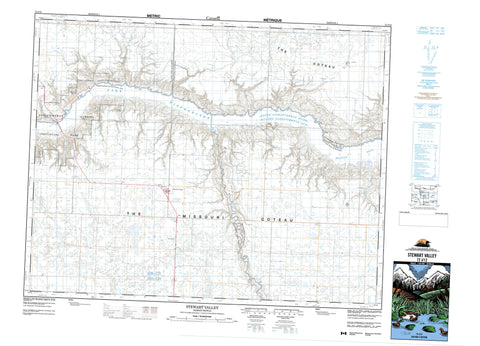 072J12 Stewart Valley Canadian topographic map, 1:50,000 scale